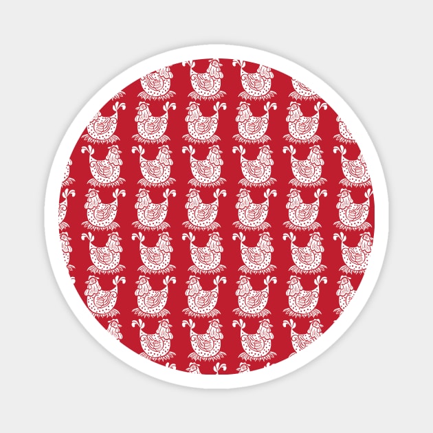 All The Chickens Magnet by SWON Design